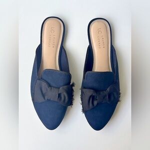 LC Lauren Conrad Navy Mules Size 8 NWOT